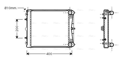 Kühler, Motorkühlung AVA QUALITY COOLING pr2037