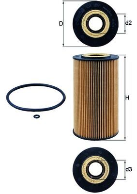 Ölfilter MAHLE OX169D