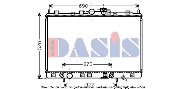 Kühler, Motorkühlung AKS DASIS 140076N