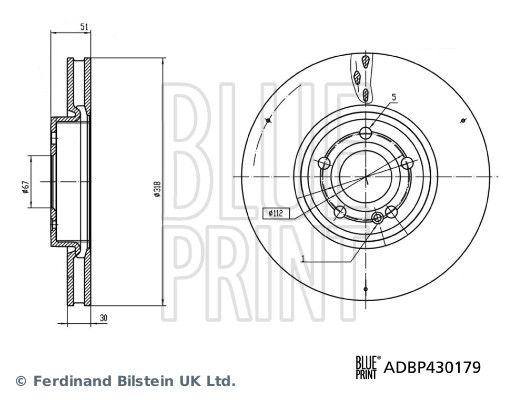 Bremsscheibe BLUE PRINT ADBP430179