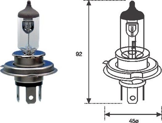 Glühlampe, Fernscheinwerfer MAGNETI MARELLI 002555100000