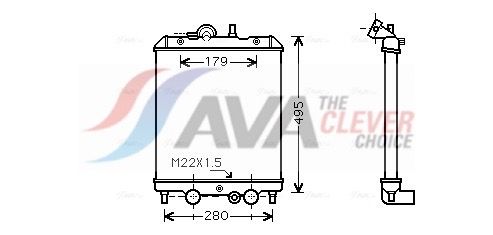 Kühler, Motorkühlung AVA QUALITY COOLING PO2002