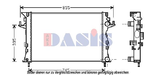 Kühler, Motorkühlung AKS DASIS 180076N