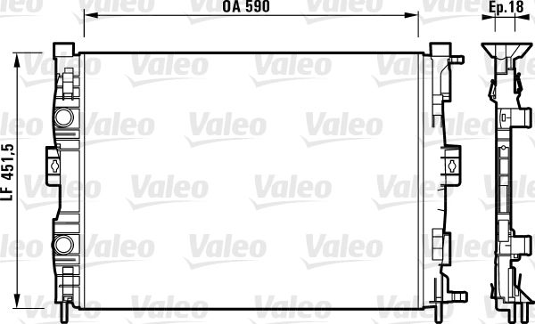 Kühler, Motorkühlung VALEO 732873