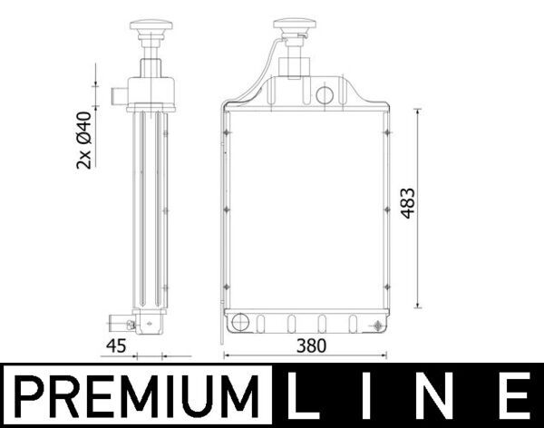 Kühler, Motorkühlung MAHLE CR2297000P