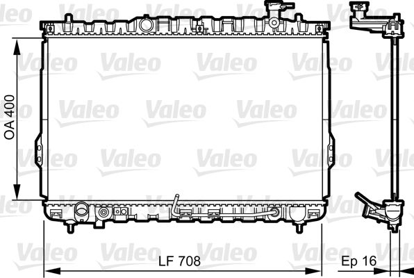 Kühler, Motorkühlung VALEO 734909