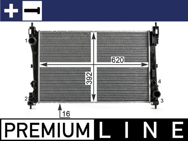 Kühler, Motorkühlung MAHLE CR1997000P