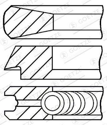 Kolbenringsatz GOETZE ENGINE 08-121800-00