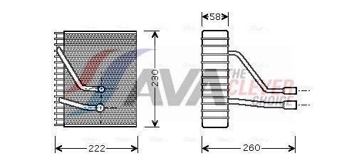 Verdampfer, Klimaanlage AVA QUALITY COOLING FDV330