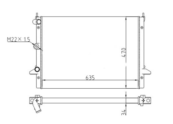 Kühler, Motorkühlung HART 605 920