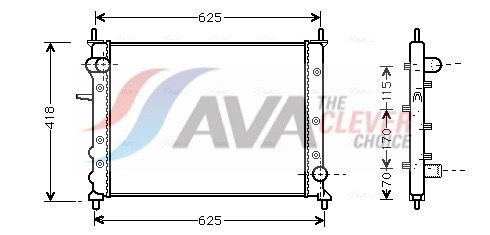 Kühler, Motorkühlung AVA QUALITY COOLING FTA2227