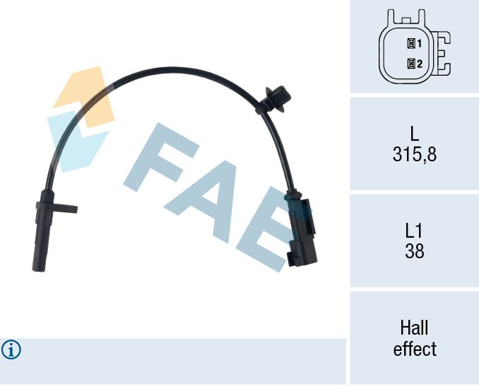 Sensor, Raddrehzahl FAE 78776