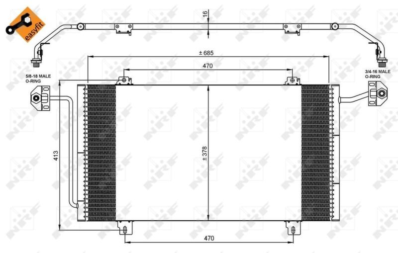 Kondensator, Klimaanlage NRF 35908