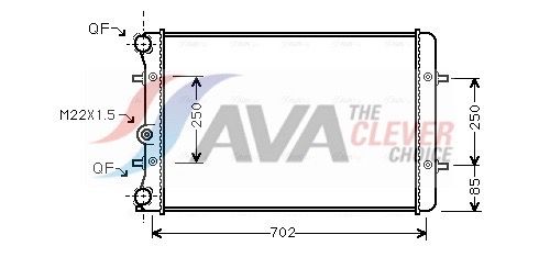 Kühler, Motorkühlung AVA QUALITY COOLING AI2155