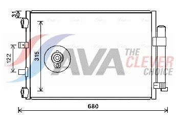 Kondensator, Klimaanlage AVA QUALITY COOLING FD5487D