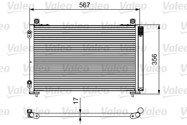 Kondensator, Klimaanlage VALEO 814097
