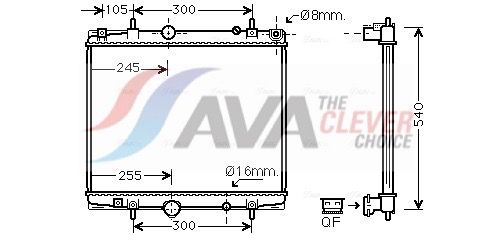 Kühler, Motorkühlung AVA QUALITY COOLING PEA2237