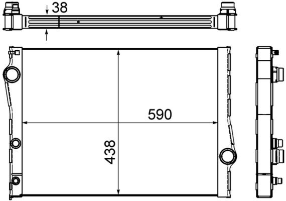 Kühler, Motorkühlung MAHLE CR1049000S