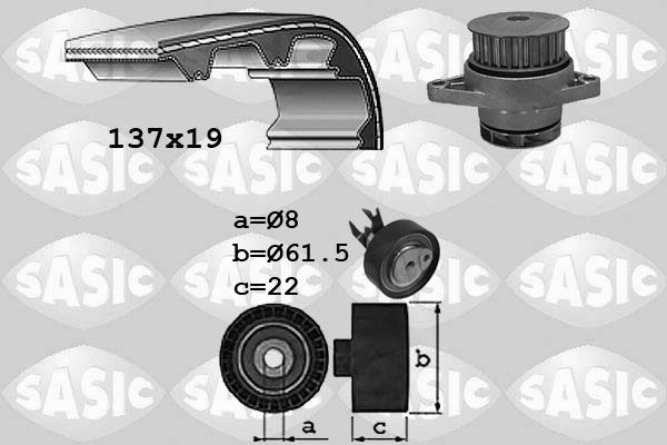 Wasserpumpe + Zahnriemensatz SASIC 3906054