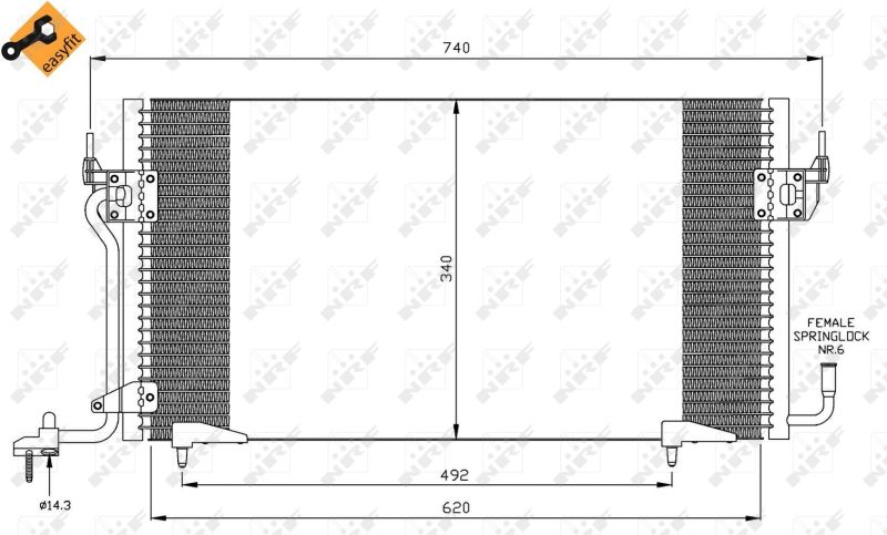 Kondensator, Klimaanlage NRF 35439