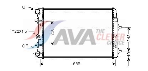 Kühler, Motorkühlung AVA QUALITY COOLING SAA2010