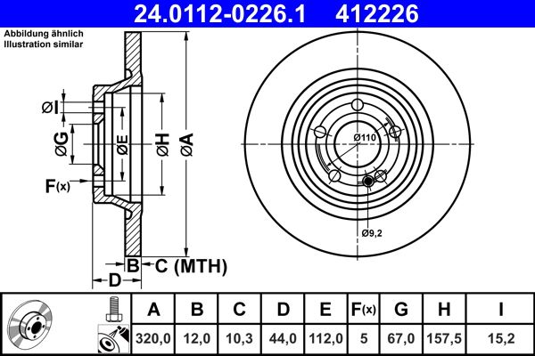Bremsscheibe Ate 24.0112-0226.1