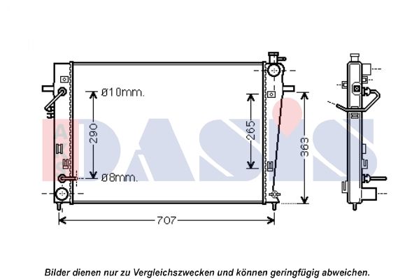 Kühler, Motorkühlung AKS DASIS 560064N