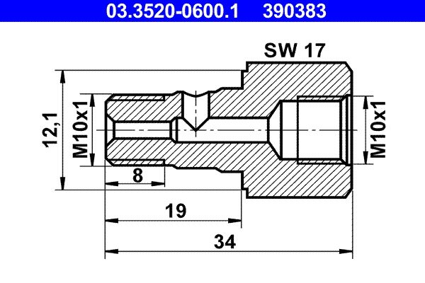 Hohlschraube ATE 03.3520-0600.1