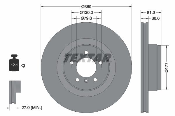 Bremsscheibe TEXTAR 92178403