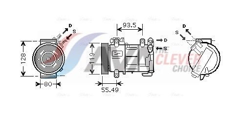 Kompressor, Klimaanlage AVA QUALITY COOLING PEAK315