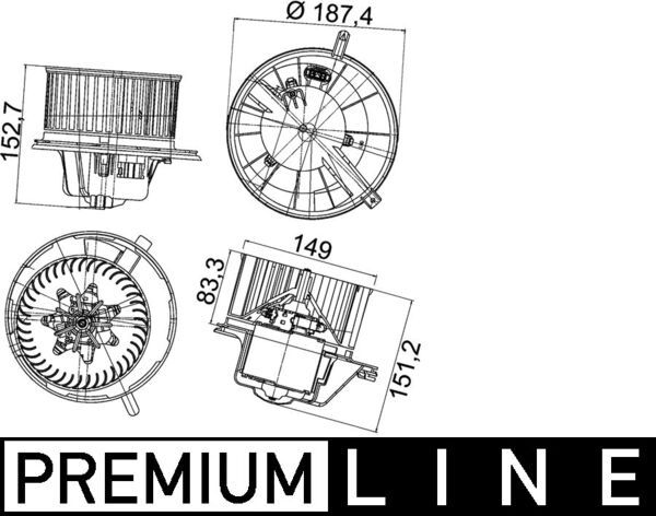 Innenraumgebläse MAHLE AB148000P