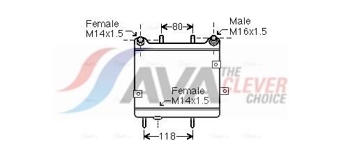 Ölkühler, Motoröl AVA QUALITY COOLING MS3540
