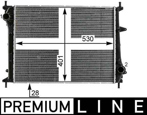 Kühler, Motorkühlung MAHLE CR1999000P