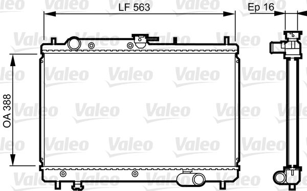 Kühler, Motorkühlung VALEO 731461