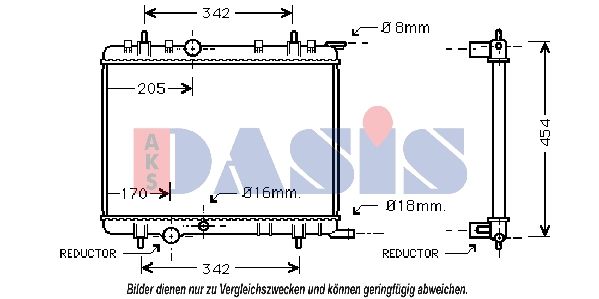 Kühler, Motorkühlung AKS DASIS 061100N