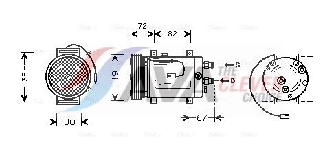 Kompressor, Klimaanlage AVA QUALITY COOLING AIAK177