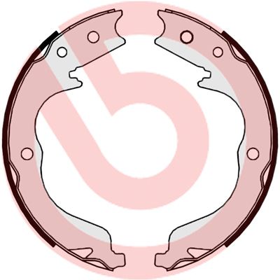 Bremsbackensatz, Feststellbremse BREMBO S 61 542
