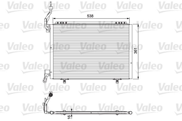 Kondensator, Klimaanlage VALEO 814075