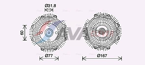 Kupplung, Kühlerlüfter AVA QUALITY COOLING DNC446