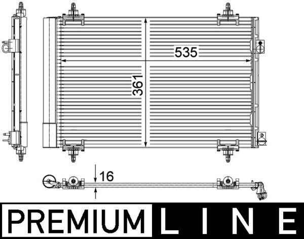 Kondensator, Klimaanlage MAHLE AC587000P