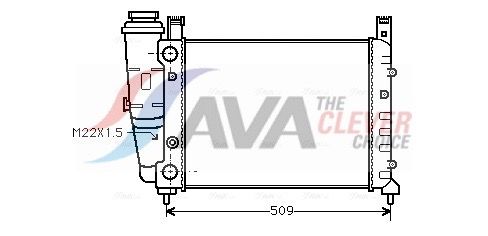 Kühler, Motorkühlung AVA QUALITY COOLING FT2040