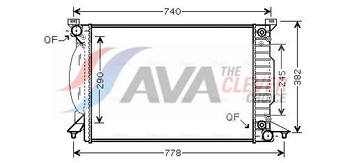 Kühler, Motorkühlung AVA QUALITY COOLING AI2207
