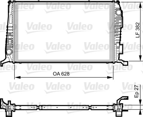 Kühler, Motorkühlung VALEO 735279