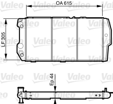 Kühler, Motorkühlung VALEO 732440
