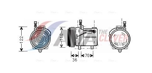 Kompressor, Klimaanlage AVA QUALITY COOLING BWAK060
