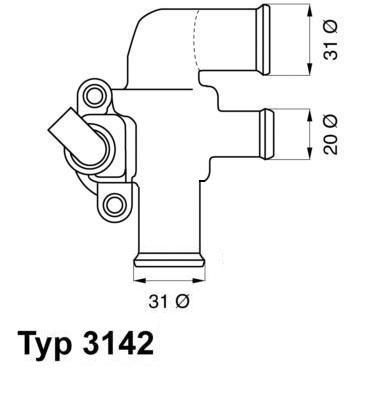 Thermostat, Kühlmittel WAHLER 3142.90D