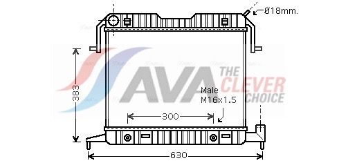 Kühler, Motorkühlung AVA QUALITY COOLING OL2086