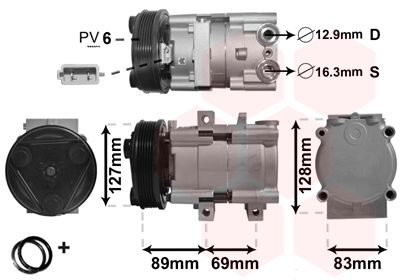 Kompressor, Klimaanlage VAN WEZEL 1800K322