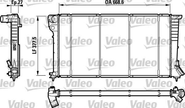 Kühler, Motorkühlung VALEO 732620