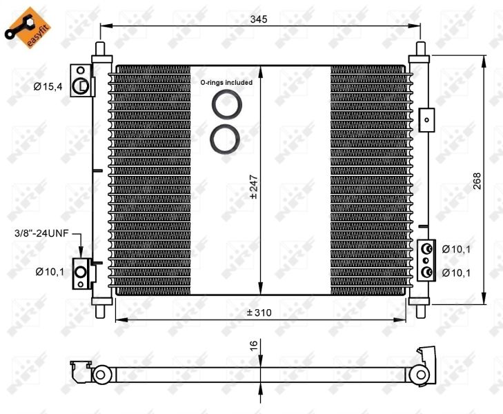 Kondensator, Klimaanlage NRF 35926
